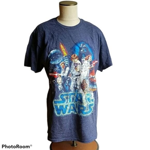 Star Wars T Shirt Tee Luke Leia Han Darth Vader New Hope Episode IV Men's SMALL - Picture 3 of 8